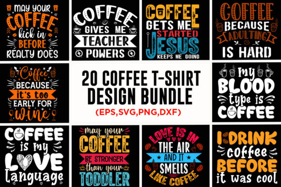 Coffee T-Shirt Design Bundle Review for Publishers
