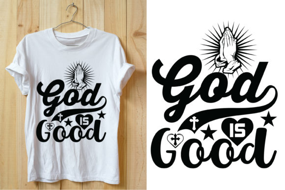 God is Good Black Vector Tshirt Design Review