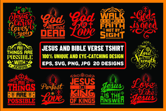 Jesus and Bible Verse T-Shirt Design Bundle Review