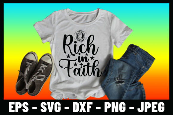Rich in Faith Graphics for Print Templates