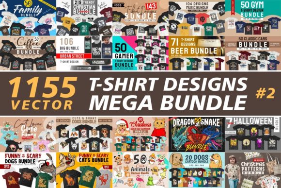 T-shirt Designs Vector Mega Bundle Review