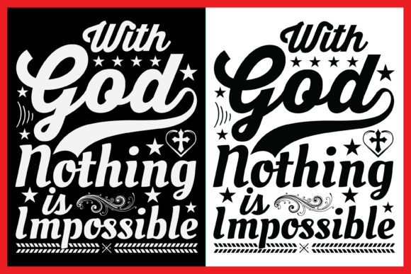 With God Nothing is Impossible: Graphics & Print Templates